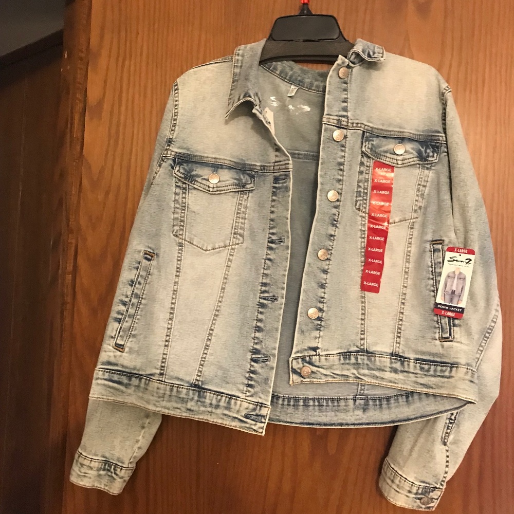 Seven Jean jacket woman’s coat ladies jacket Xl nwt biker wash